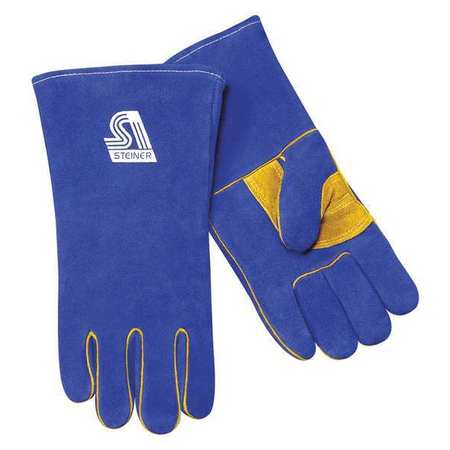 STEINER INDUSTRIES Welding Gloves, Stick Application, Blue, PR 2519B-3X
