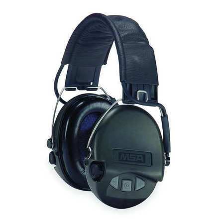 MSA SAFETY Over-the-Head Electronic Ear Muffs, 19 dB, Supreme Pro, Black 10061285