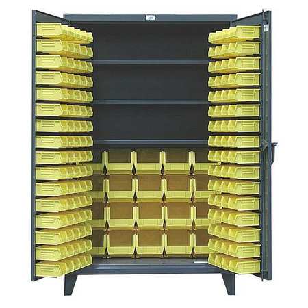 STRONG HOLD Super Duty Bin Cabinet, 48 in W, 78 in H, 24" D, 164 Bins 46-BBS-243