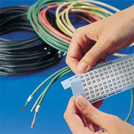 BRADY Wire Marker, Write-On, Self-Laminatng, PK25, SLFW-750-PK SLFW-750-PK