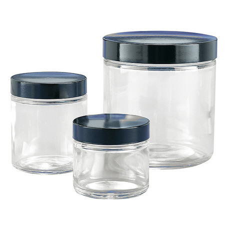 KIMBLE CHASE Straight-Sided Glass Jar, Clear, PK12 5411689C-26