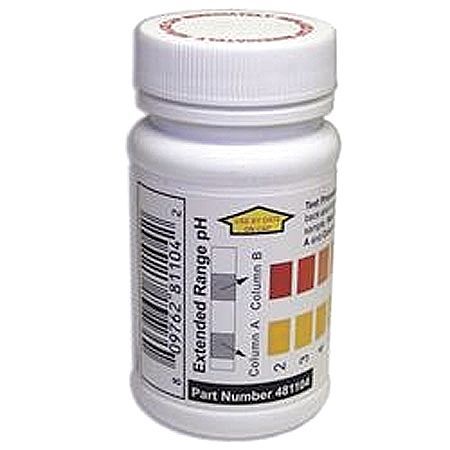 Industrial Test Systems Test Strips, pH, 2-12ppm, PK50 481104