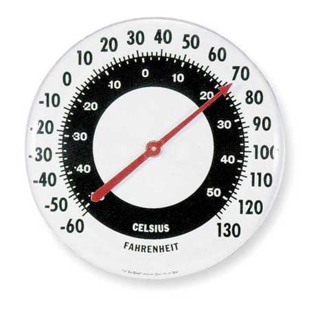 Taylor Analog Thermometer, -60 Degrees to 120 Degrees F for Wall or Desk Use 68162
