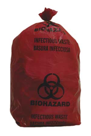 Zoro Select Biohazard Bag, Red, 3 gal., PK200 3UAF3