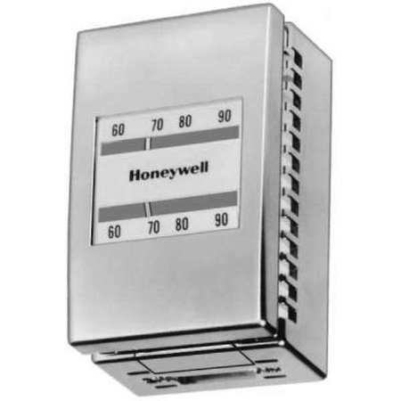 Honeywell Pneumatic Thermostat, Single Temperature, Cooling, 2 Pipe, Vertical TP970B2077/U