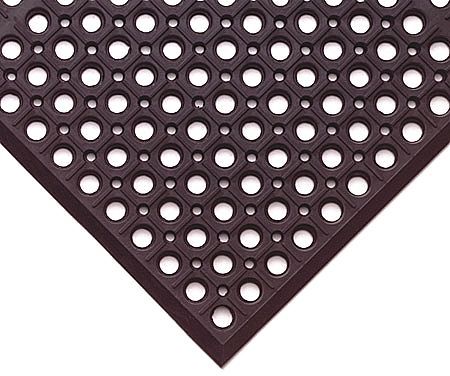 Wearwell Drainage Holes Drainage Mat 3 Ft W x 5 Ft L, 1/2 In 474