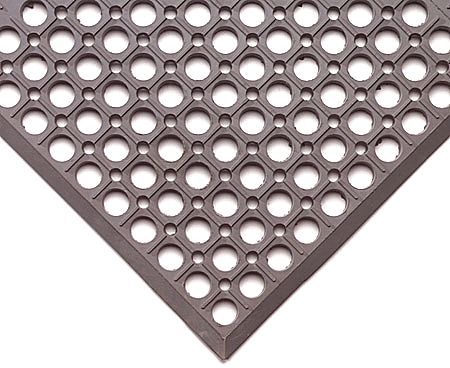 WEARWELL Drainage Holes Drainage Mat 3 Ft W x 5 Ft L, 1/2 In 478