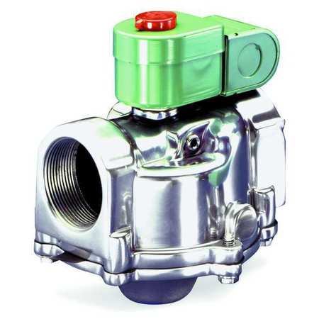 REDHAT 120V AC Aluminum Fuel Gas Solenoid Valve with Test Port, Normally Open, 1 1/2 in Pipe Size JB8214073CSA