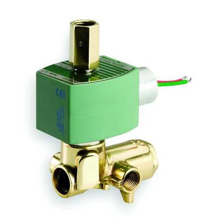 REDHAT 120V AC Brass Solenoid Valve, 1/4 in Pipe Size EF8345H003