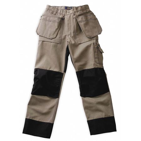 ZORO SELECT Work Pants, Khaki/Black, Size 32x28 In, PR 1680-1380-2399 3228