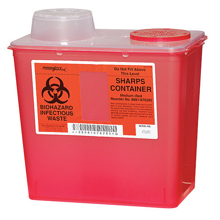 Covidien Sharps Container, 2 Gal., Chimney Top, PK5 0SCM019285