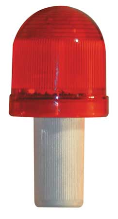 Zoro Select Safety Cone, LED Flashing, Red, Plastic 3393-00002