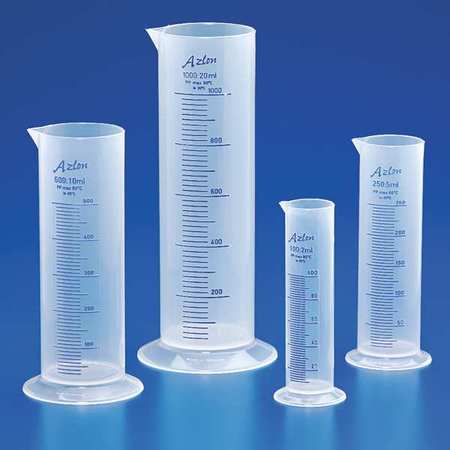 Dynalon Graduated Cylinder, 100mL, PP, Natural, PK5 537835-0100