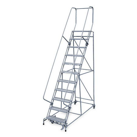 Cotterman 140 in H Steel Rolling Ladder, 11 Steps, 450 lb Load Capacity 1711R2632A6E12B4W4C1P6