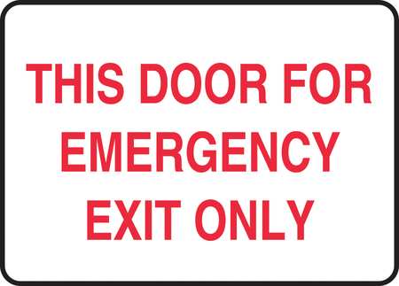 ACCUFORM Exit Sign, Emergency Exit Only, 10"X14 MEXT934VP