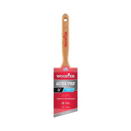 Wooster 3" Angle Sash Paint Brush, Nylon/Polyester Bristle, Wood Handle 4174-3