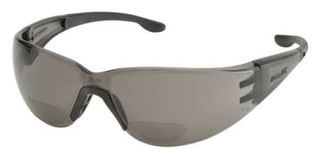 DELTA PLUS Bifocal Safety Reading Glasses, Wraparound Scratch-Resistant RX-401G-3.0