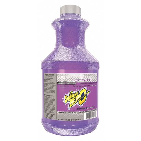 SQWINCHER Sports Drink Mix, 64 oz., Liquid Concentrate, Sugar Free, Grape 159050103