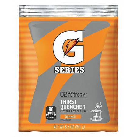 Gatorade Sports Drink Mix, 8.5 oz., Mix Powder, Regular, Orange 3957