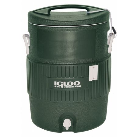 Igloo Beverage Cooler, 10 gal., Green 42052