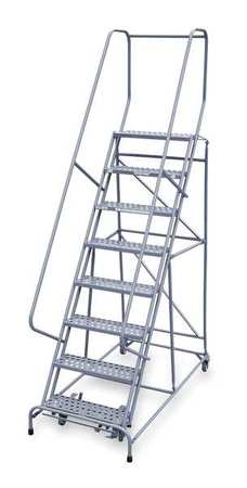 Cotterman 110 in H Steel Rolling Ladder, 8 Steps, 450 lb Load Capacity 1008R2632A6E10B4C1P6