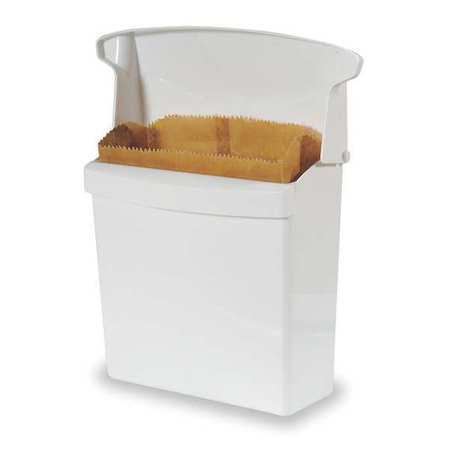 RUBBERMAID COMMERCIAL Sanitry Napkn Rcptcl, 12-1/2In.x10-3/4In. FG614000WHT