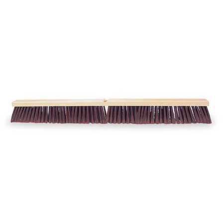 Tough Guy 36 in Sweep Face Broom Head, Medium, Maroon 3U772