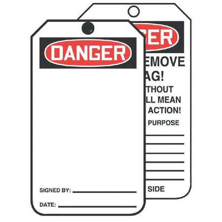 ACCUFORM Danger Tag, 6-1/4 x 3 In, Cardstock, PK250 TAR423
