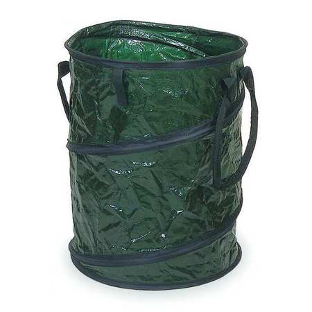 WESTWARD 27 gal Collapsible Litter Bags, 19 in x 24 in, Green 3VB57