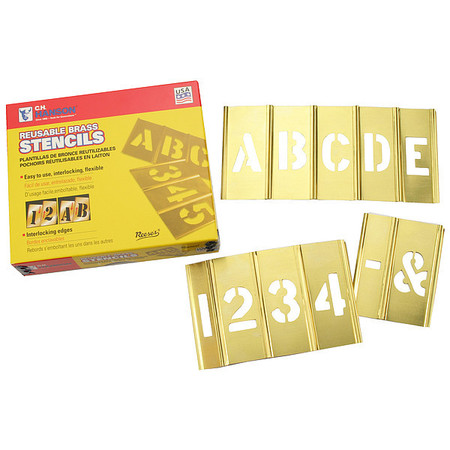 C.H. HANSON Interlocking Stencil Set, Letters/Numbers 10076