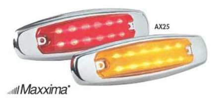 Maxxima Clearance Light, LED, Rd, Surf, Oval, 6-1/4 L M20332R