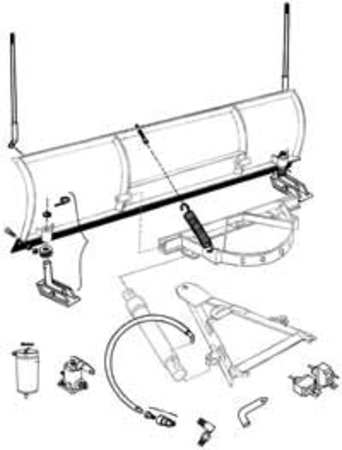 SNOWPLOW AFTERMARKET MANUFACTURING SAM Hoses 45 Inch With Swivel-Replaces Meyer #21856 1304030