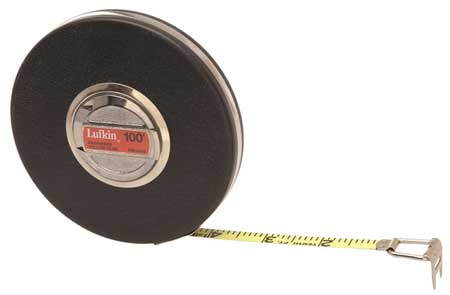 CRESCENT LUFKIN 3/8" x 100' Banner® Engineer's Yellow Clad Tape Measure HW226D