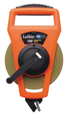 CRESCENT LUFKIN 1/2" x 100' Pro Series Engineer's Ny-Clad® Steel Tape Measure PS1806DN