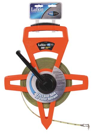 CRESCENT LUFKIN 1/2" x 300' Pro Series Engineer's Ny-Clad® Steel Tape Measure PS1809DN