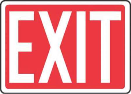 Accuform Exit Sign, Exit, 7"X10 MEXT562VA