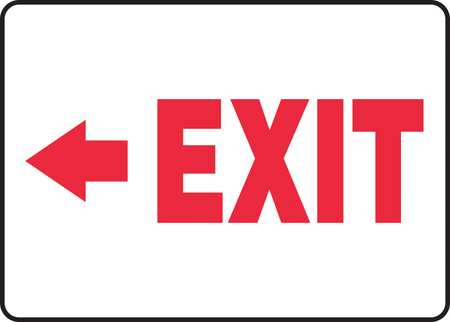 ACCUFORM Exit Sign, Exit Arrow Left, 10"X14 MADM927VA