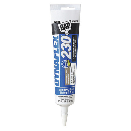 DAP Indoor & Outdoor Sealant, 5.5 oz, Tube, White, Acrylic Polymer Base 18886