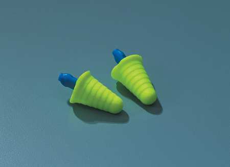 3M E-A-R Push-Ins Disposable Corded Ear Plugs, Pod Shape, 28 dB, Blue/Yellow, 100 Pairs 318-1001