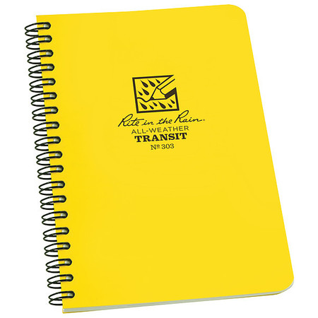 Rite In The Rain All Weather Notebook, Transit, 4-5/8x7 in. 303