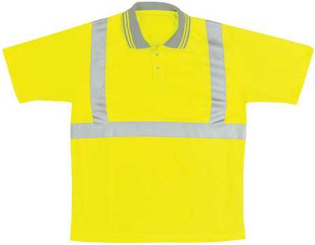 Glowear By Ergodyne XL Polyester Polo Shirt, Lime 21645