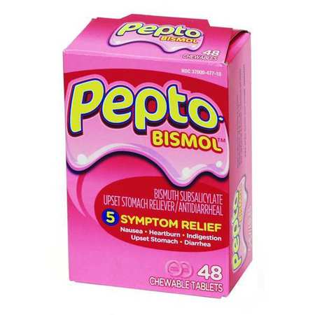 Medique Pepto-Bismol, Chewable Tablet, 262mg, PK48 47367