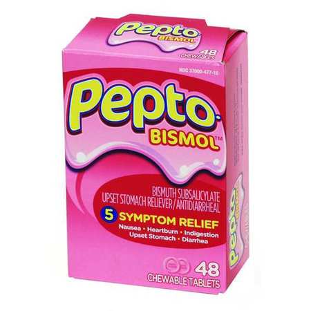 MEDIQUE Pepto-Bismol, Chewable Tablet, 262mg, PK48 47367