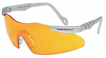 Smith & Wesson Safety Glasses, Orange Scratch-Resistant 19829