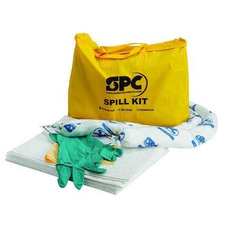 BRADY SPC ABSORBENTS Spill Kit, Oil-Based Liquids, Yellow SKO-PP