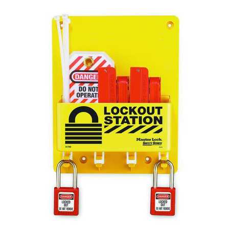 MASTER LOCK 2-Lock Compact Lockout Center, Circuit Breaker Lockout S1720E410