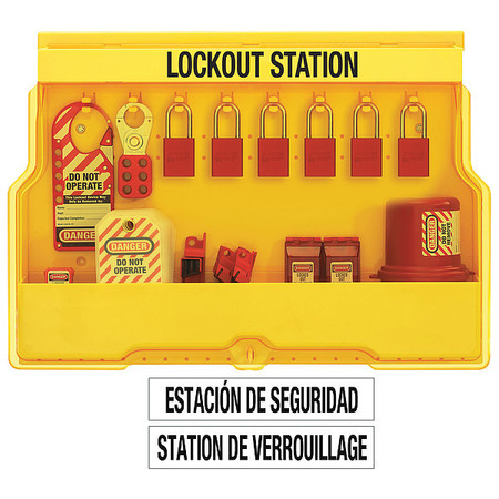 Master Lock Lockout Station, Filled, Elctrical, 6 Locks S1850E1106