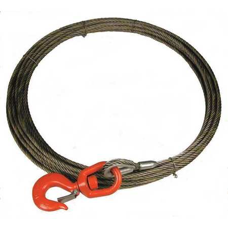 Lift-All Winch Cable, 3/8 In. x 75 ft., Includes: Swivel Latch Hook 38WISX75