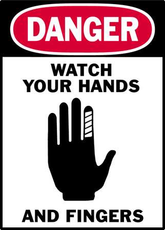 BRADY Danger Label, Instruction, 5 In. W, PK5, 86264 86264