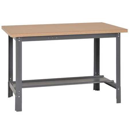 Mbi Bolted Workbench, Particleboard, 48 in W, 29 in to 34 in Height, 2,000 lb, Straight UBM4830